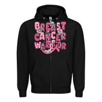 Black breast cancer warrior Zipper Hoodie - JahusDesignShop