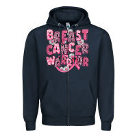 Navy breast cancer warrior Zipper Hoodie - JahusDesignShop