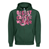 Sports Green breast cancer warrior Zipper Hoodie - JahusDesignShop
