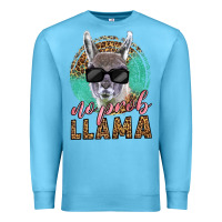 Ocean Blue western no prob llama Premium Sweatshirt - LillyAllenDesigns