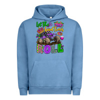 Pigment Pebble Blue let the good times roll with mardi gras monster tr Urban Hoodie - LillyAllenDesigns