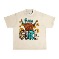 Sandshell hay girl Urban Heavy Tee - Zillion Design Studio