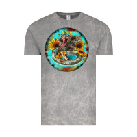 Cloud Rock rattlesnake and sunflower Vintage Tee - BarkalooDesign