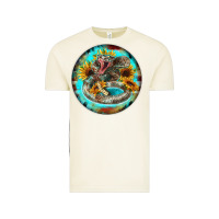 Vintage Arctic rattlesnake and sunflower Vintage Tee - BarkalooDesign