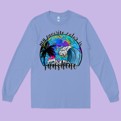 My Favorite Color Is Sunshine Long Sleeve Tee Designed By Sublimationcraftshop