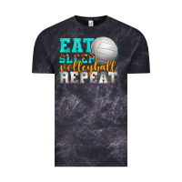 Cloud Black eat sleep volleyball repeat Vintage Tee - texasbilliewilder