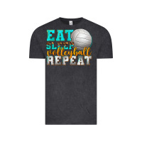 Vintage Black eat sleep volleyball repeat Vintage Tee - texasbilliewilder