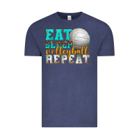 Vintage Denim eat sleep volleyball repeat Vintage Tee - texasbilliewilder