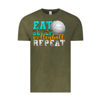 Vintage Olive eat sleep volleyball repeat Vintage Tee - texasbilliewilder