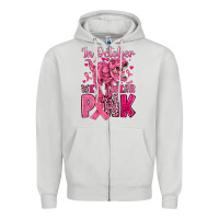Dove Grey in october we wear pink dinosaur Zipper Hoodie - JahusDesignShop