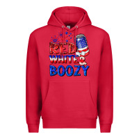 Cardinal red white boozy Premium Hoodie - NancyCooperArtShop