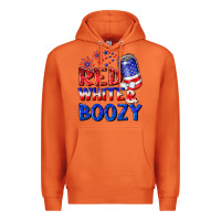 Carrot red white boozy Premium Hoodie - NancyCooperArtShop