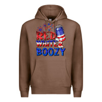 Chestnut red white boozy Premium Hoodie - NancyCooperArtShop