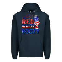 Navy red white boozy Premium Hoodie - NancyCooperArtShop