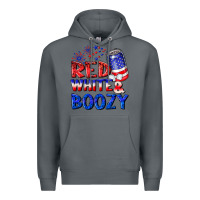 Rock red white boozy Premium Hoodie - NancyCooperArtShop