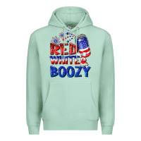 Seafoam red white boozy Premium Hoodie - NancyCooperArtShop