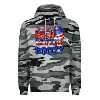 Slate Camo red white boozy Premium Hoodie - NancyCooperArtShop