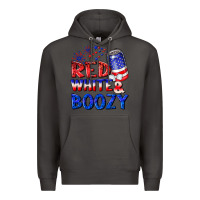 Smoke red white boozy Premium Hoodie - NancyCooperArtShop