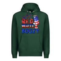 Sports Green red white boozy Premium Hoodie - NancyCooperArtShop