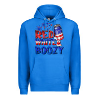 True Royal red white boozy Premium Hoodie - NancyCooperArtShop