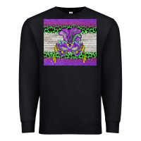 Black mardi gras  mask Premium Sweatshirt - BarkalooDesign