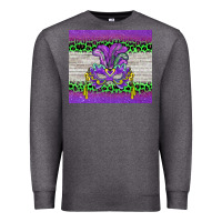 Charcoal Heather mardi gras  mask Premium Sweatshirt - BarkalooDesign