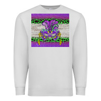Dove Grey mardi gras  mask Premium Sweatshirt - BarkalooDesign