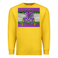 Lemon mardi gras  mask Premium Sweatshirt - BarkalooDesign