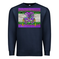Navy mardi gras  mask Premium Sweatshirt - BarkalooDesign