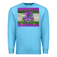 Ocean Blue mardi gras  mask Premium Sweatshirt - BarkalooDesign