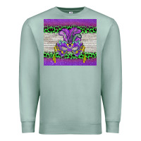 Seafoam mardi gras  mask Premium Sweatshirt - BarkalooDesign