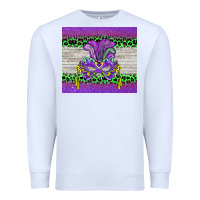 White mardi gras  mask Premium Sweatshirt - BarkalooDesign