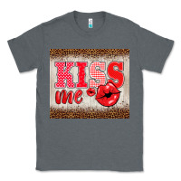 Charcoal Heather valentine's day kiss me Classic Tee - BarkalooDesign
