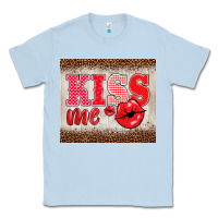 Dusty Blue valentine's day kiss me Classic Tee - BarkalooDesign