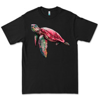 Black sea turtle pink glitter Premium Tee - Artiststas