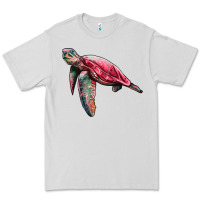 Dove Grey sea turtle pink glitter Premium Tee - Artiststas