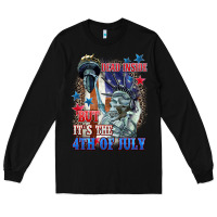 Black Dead inside but it's the 4th of July Long Sleeve Tee - CowGirlArtShop