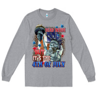 Heather Grey Dead inside but it's the 4th of July Long Sleeve Tee - CowGirlArtShop