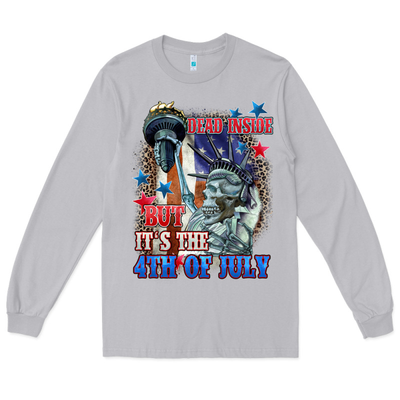 Dead Inside But It's The 4th Of July Long Sleeve Tee by CowGirlArtShop | Teevron