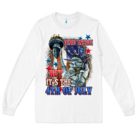 White Dead inside but it's the 4th of July Long Sleeve Tee - CowGirlArtShop
