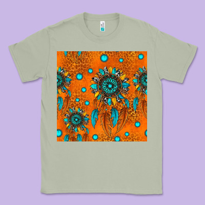 Western Dreamcatchers Seamless Pattern Classic Tee Designed By Hra Design Shop