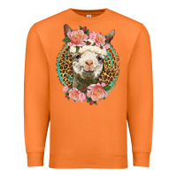 Carrot western llama and roses Premium Sweatshirt - LillyAllenDesigns
