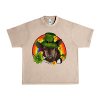 French Oak st patricks day baby cow shamrock rainbow gold Urban Heavy Tee - RanaPortraitStore