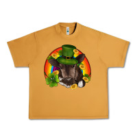 Peanut Butter st patricks day baby cow shamrock rainbow gold Urban Heavy Tee - RanaPortraitStore