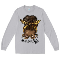 Moon Dust afro messy bun mom life Long Sleeve Tee - HRA Design Shop