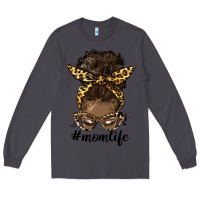 Smoke afro messy bun mom life Long Sleeve Tee - HRA Design Shop