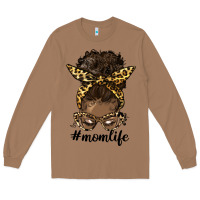 Toasted Coconut afro messy bun mom life Long Sleeve Tee - HRA Design Shop