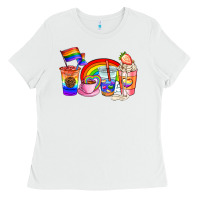 White pride coffee cups Ladies Tee - AdoDesignShop