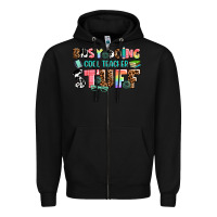 Black busy doing cool teacher stuff Zipper Hoodie - AdoDesignShop