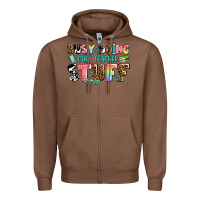 Chestnut busy doing cool teacher stuff Zipper Hoodie - AdoDesignShop